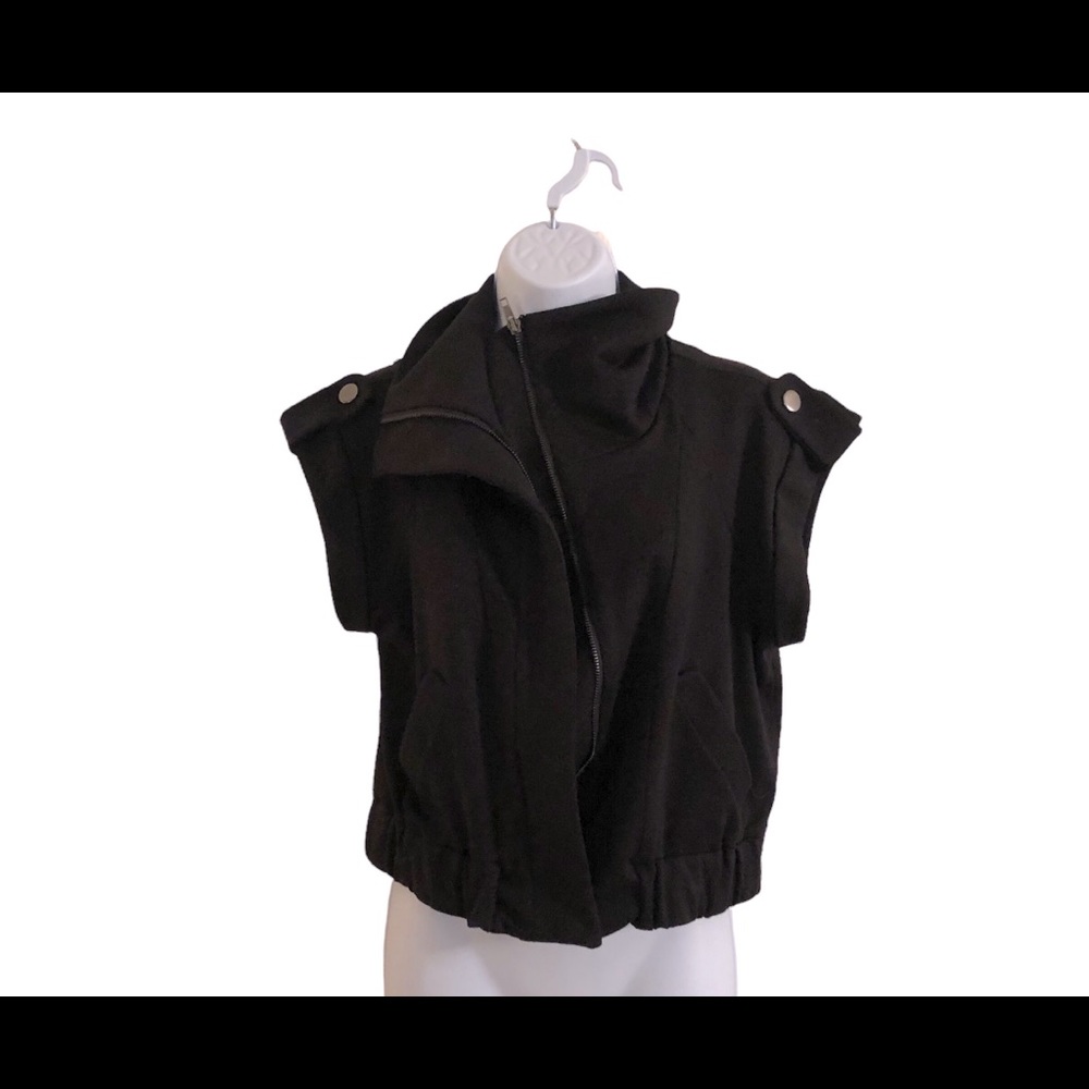 Kenneth Cole Reaction Black Zip Detail Vest